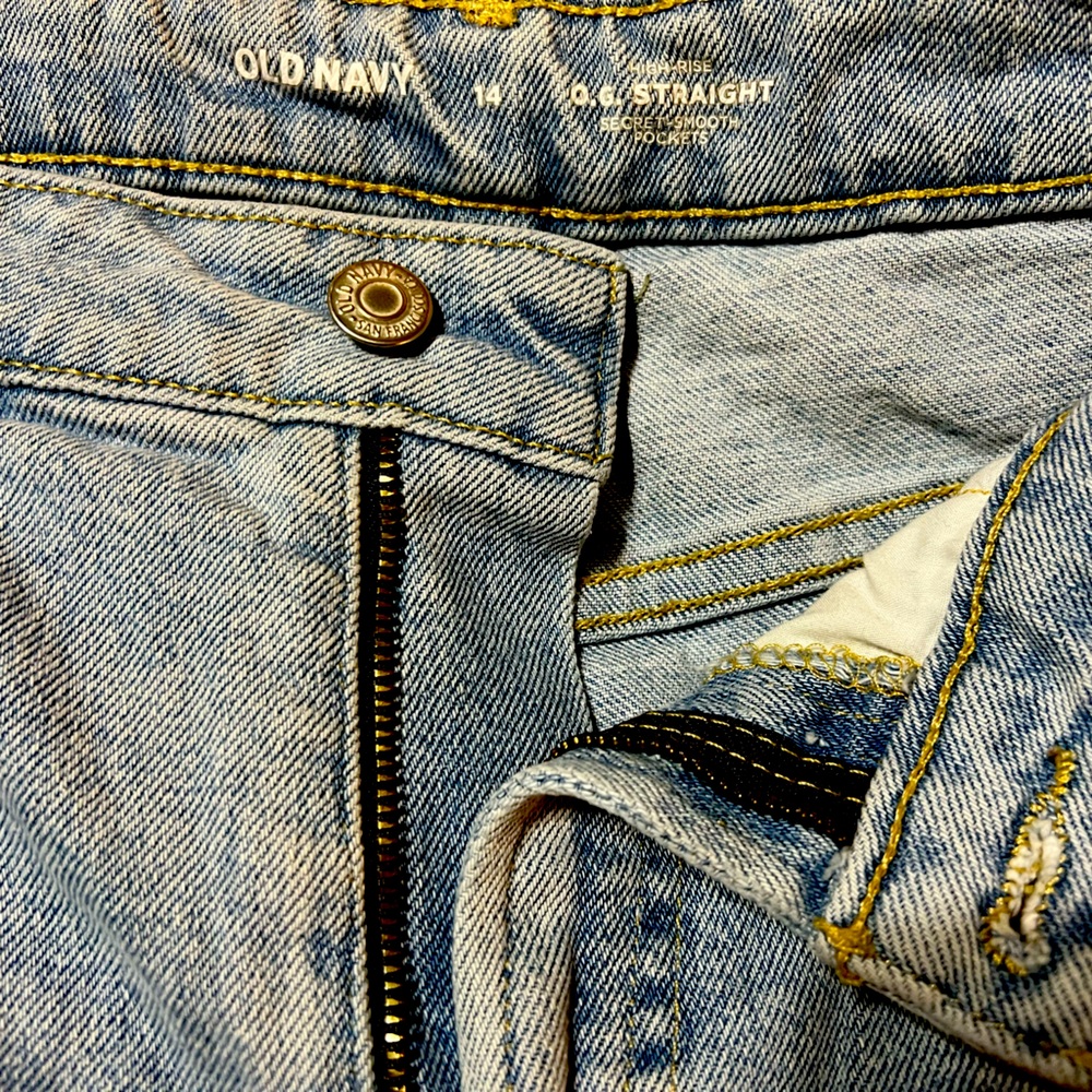 Old Navy Light wash, O.G. High-Rise size 14 straight jeans